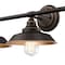 Westinghouse Iron Hill Wall Mount LED, 3-Light, Dimmable, 6.5W, Oil Rubbed Bronze and Metal Shade 6133000 - alternate 3